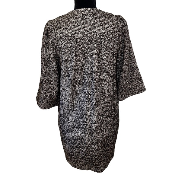 Walter Girl Black Tweed Button Front Womens Size 2 Coat 60's Style Pleated Back - Picture 5 of 16